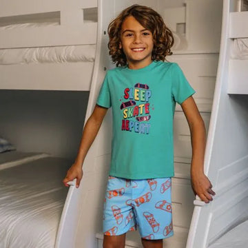 Boys Short Sleeve Tee and Shorts Pajama Set