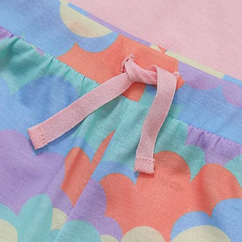 Girls Short Sleeve Tee and Shorts Pajama Set