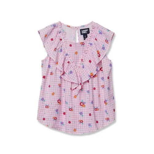 Girls Breezy V-neck Ruffle Top