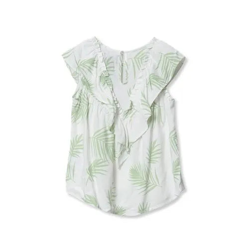 Girls Breezy V-neck Ruffle Top