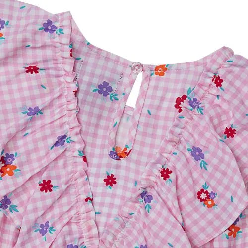 Girls Breezy V-neck Ruffle Top