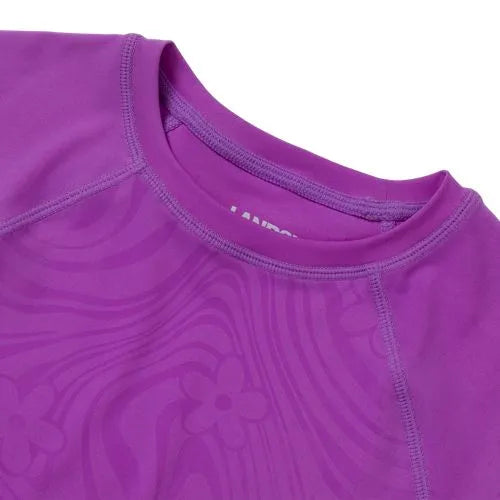 Girls Chlorine Resistant Short Sleeve Magic Print Swim Rash Guard