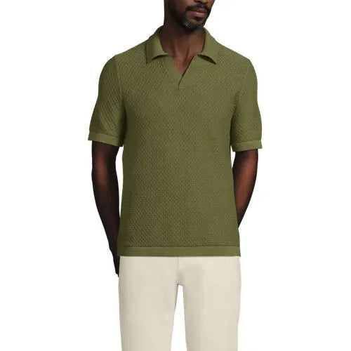 Men's Short Sleeve Johnny Collar Polo