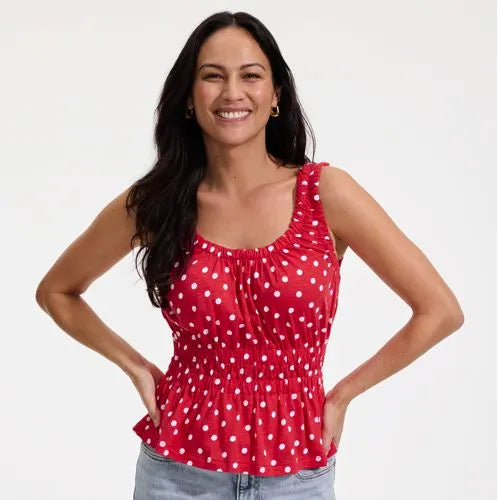 Women's Slub Rouched Tank Top