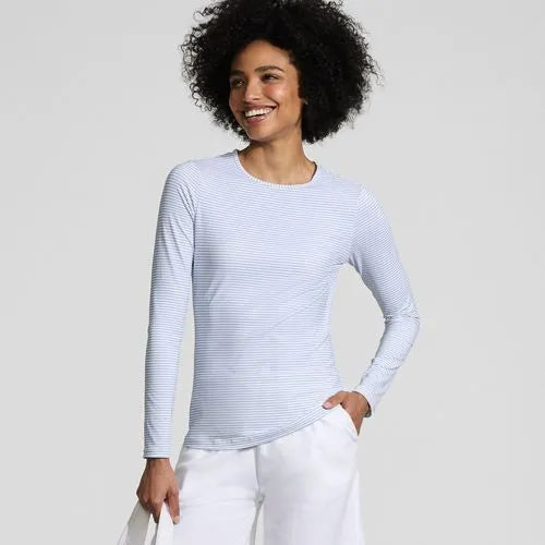 Women's Long Sleeve Crewneck Garden Tee - Sunshade UPF 50 Quick Dry
