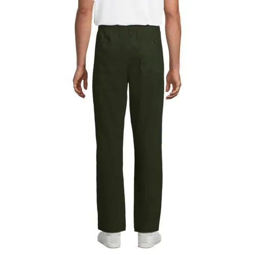 Men's Linen Cotton Elastic Waist Pant