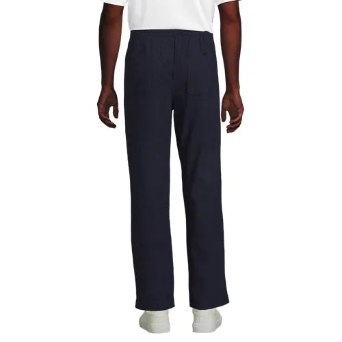 Men's Linen Cotton Elastic Waist Pant