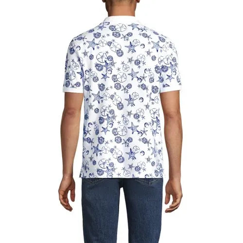 Men's Short Sleeve Pique Printed Polo