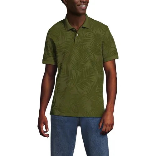 Men's Short Sleeve Pique Printed Polo