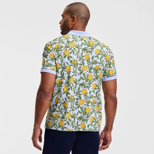 Men's Short Sleeve Pique Printed Polo