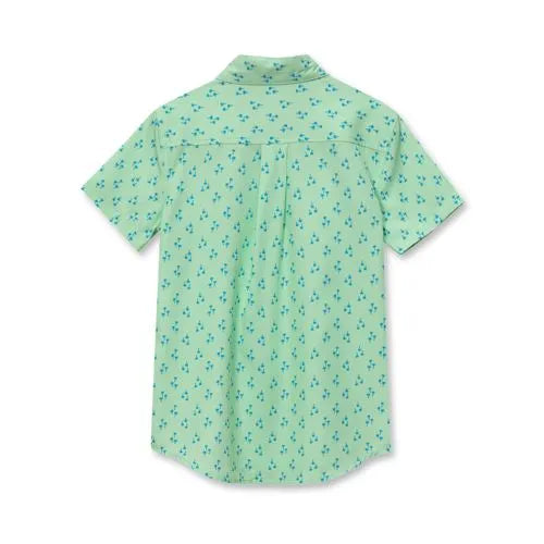 Boys Short Sleeve Button Down Performance Shirt
