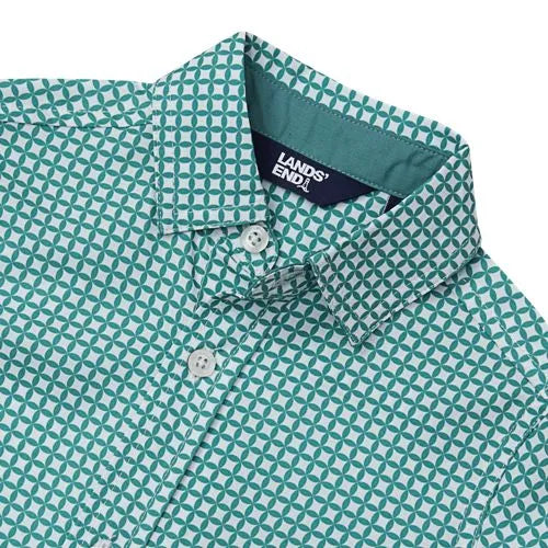 Boys Short Sleeve Button Down Performance Shirt