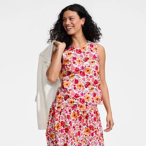 Women's Poplin Sleeveless Shell