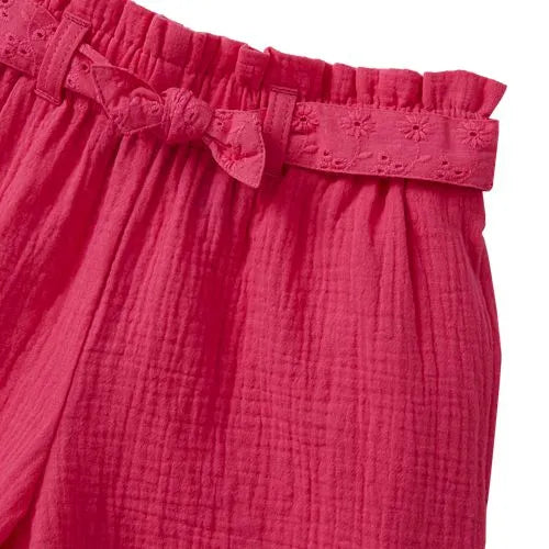 Girls Woven Belted Pull On Short