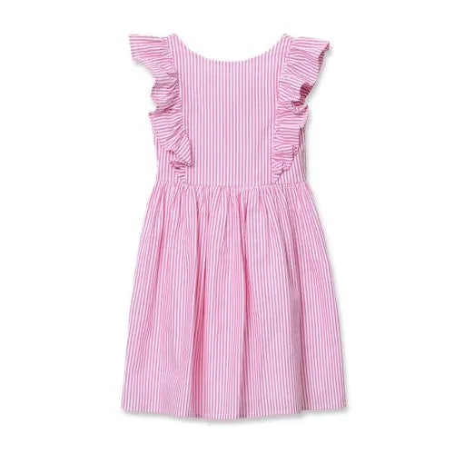 Girls Short Sleeve Seersucker Dress