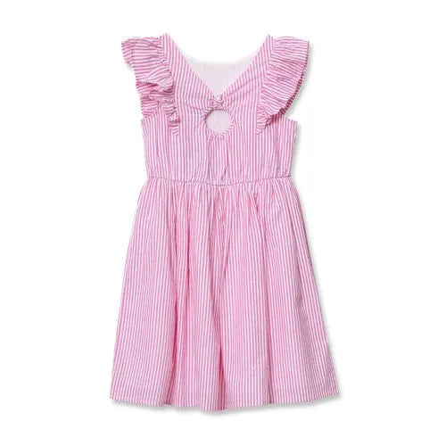 Girls Short Sleeve Seersucker Dress
