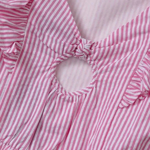 Girls Short Sleeve Seersucker Dress