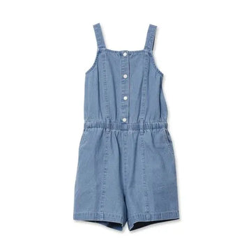 Girls Lightweight Denim Romper