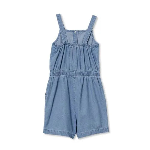 Girls Lightweight Denim Romper