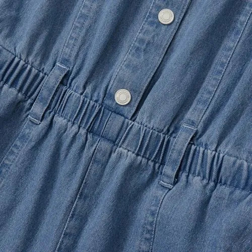 Girls Lightweight Denim Romper
