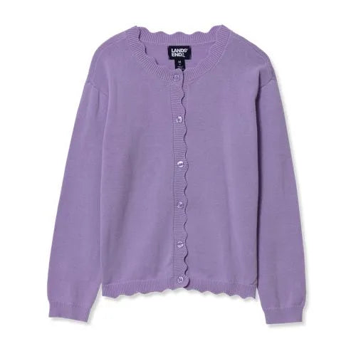 Girls Scalloped Hem Cardigan