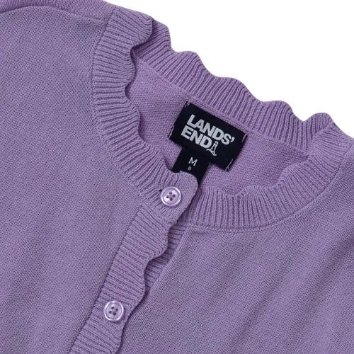 Girls Scalloped Hem Cardigan
