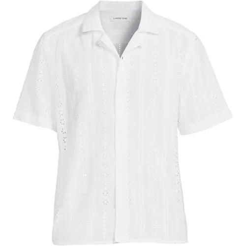 Men's Eyelet Camp Collar Shirt