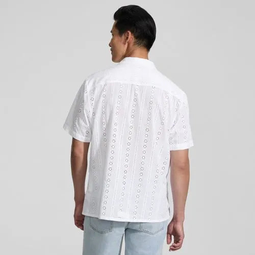 Men's Eyelet Camp Collar Shirt