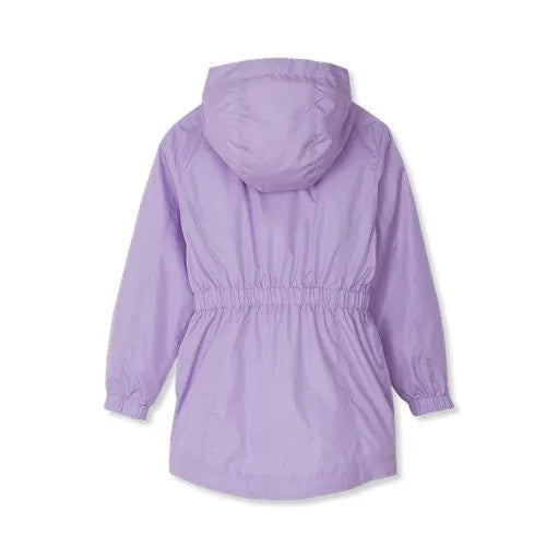 Girls Hooded Water Resistant Rain Jacket