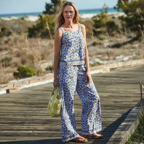 Women's Poplin High Rise Extra Wide Leg Pants