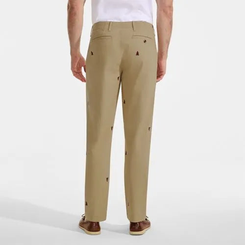 Men's Knockabout Embroidered Comfort Waist Classic Fit Chino Pant