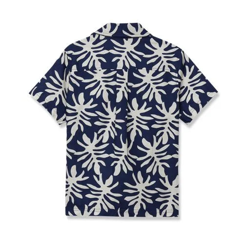Boys Short Sleeve Linen Slub Button Down Shirt