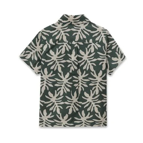 Boys Short Sleeve Linen Slub Button Down Shirt