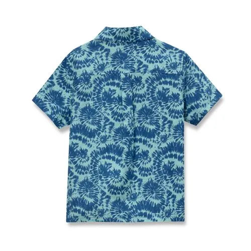 Boys Short Sleeve Linen Slub Button Down Shirt