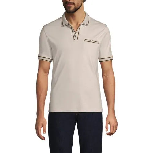Men's Short Sleeve Tipped Welt Pocket Performance Supima Polo