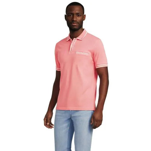 Men's Short Sleeve Tipped Welt Pocket Performance Supima Polo