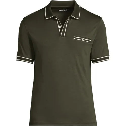 Men's Short Sleeve Tipped Welt Pocket Performance Supima Polo