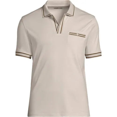 Men's Short Sleeve Tipped Welt Pocket Performance Supima Polo
