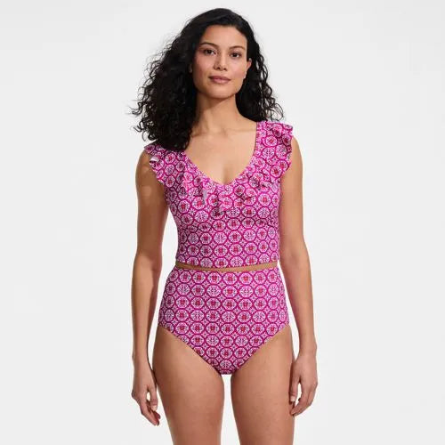 Women's Mastectomy LE x T and T The Tegan Ruffle Midkini Set