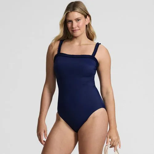 Women's Tugless Pleated Ruffle One Piece