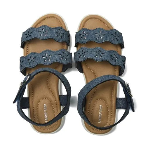 Girls Easy On Flower Sandals