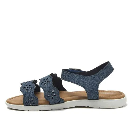 Girls Easy On Flower Sandals