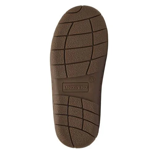 Kids Fuzzy Lined Suede Moccasin Slippers