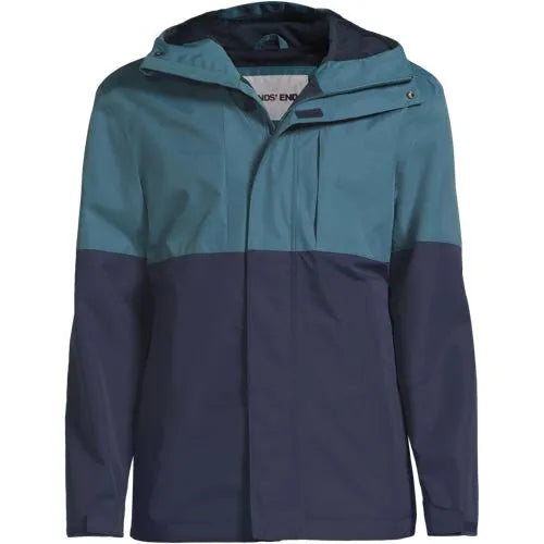 Men's Waterproof Colorblock Raincoat