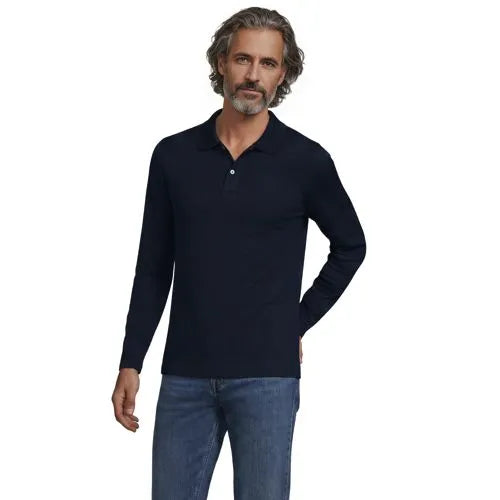 Men's Essential Pique Long Sleeve Classic Fit Polo Shirt