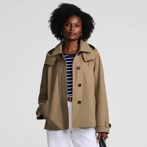 Womens Squall Waterproof Hooded Short Mac Jacket