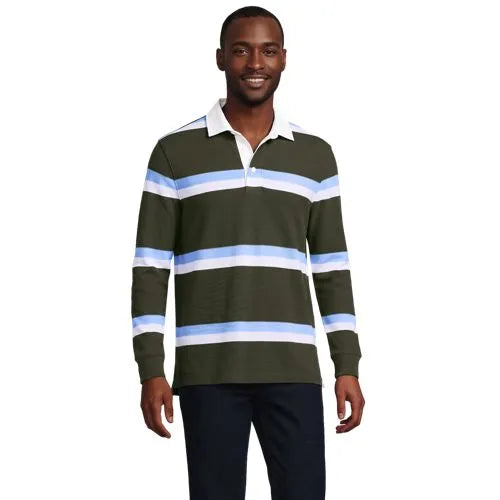 Men's Long Sleeve Honeycomb Pique Rugby