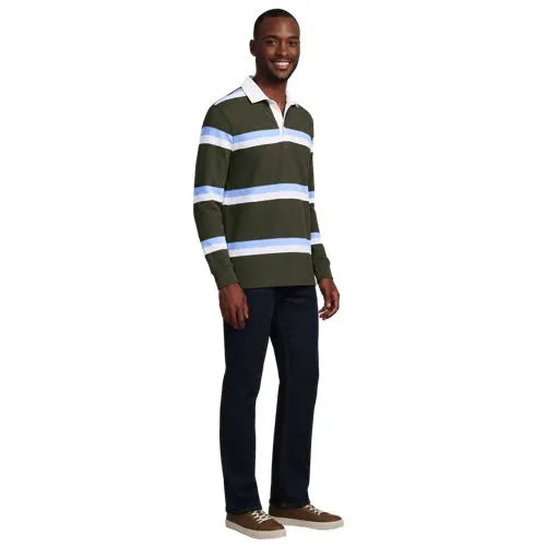 Men's Long Sleeve Honeycomb Pique Rugby