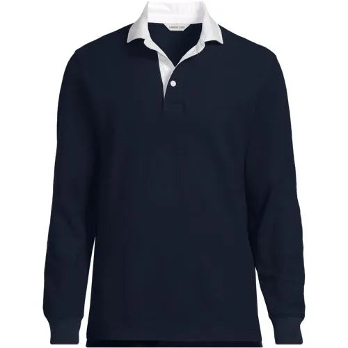 Men's Long Sleeve Honeycomb Pique Rugby
