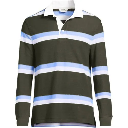 Men's Long Sleeve Honeycomb Pique Rugby